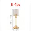 Glass Pillar Candle Holder Set Golden Silver Decorative Candlestick for Wedding Party Table Festival Decor 2026 New Fashion
