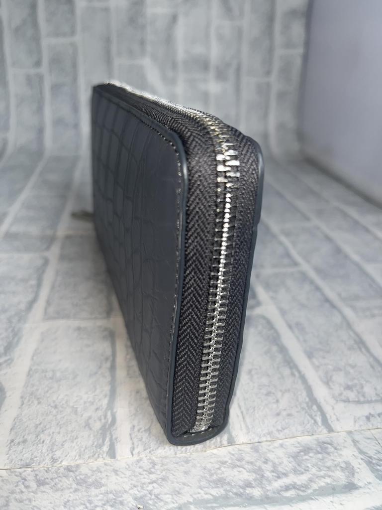 Длинный кошелек с круглой молнией в форме крокодиловой натуральной кожи в форме гарсона кошелек для монет из крокодиловой кожи крокодиловый кошелек из крокодиловой кожи кошелек унисекс