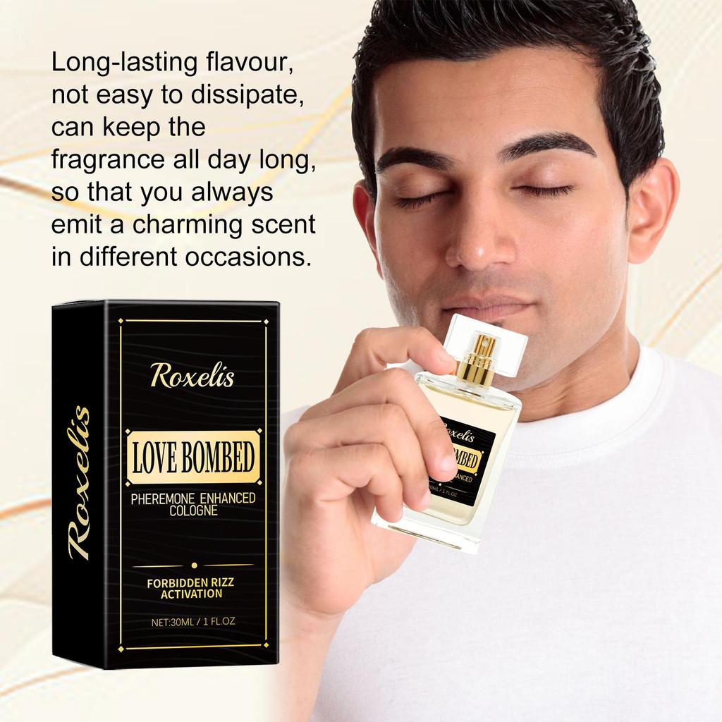 Roxelis Men's Pheromone Perfume Men's Cologne Lasting Fragrance Business Gentleman Fresh Charm Encounter Perfume
