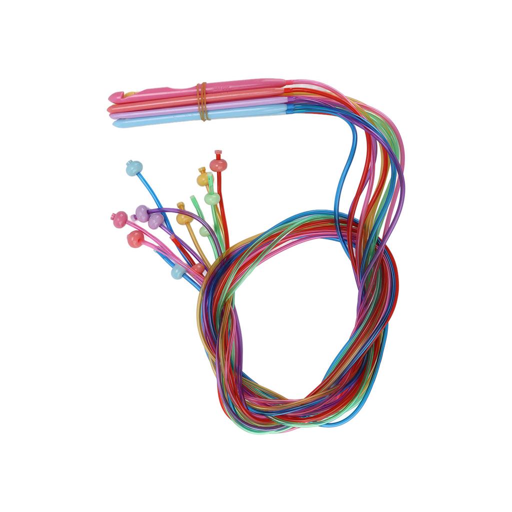 12Pcs Crochet Hooks 1.2meters Afghan Carpet Plastic Knitting Tools for Household Weaving