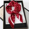 New Spring Square Neck Scarf Women Bandana Hair Band Design Print Dot Female Foulard Headband Shawl Wrap Neckerchief