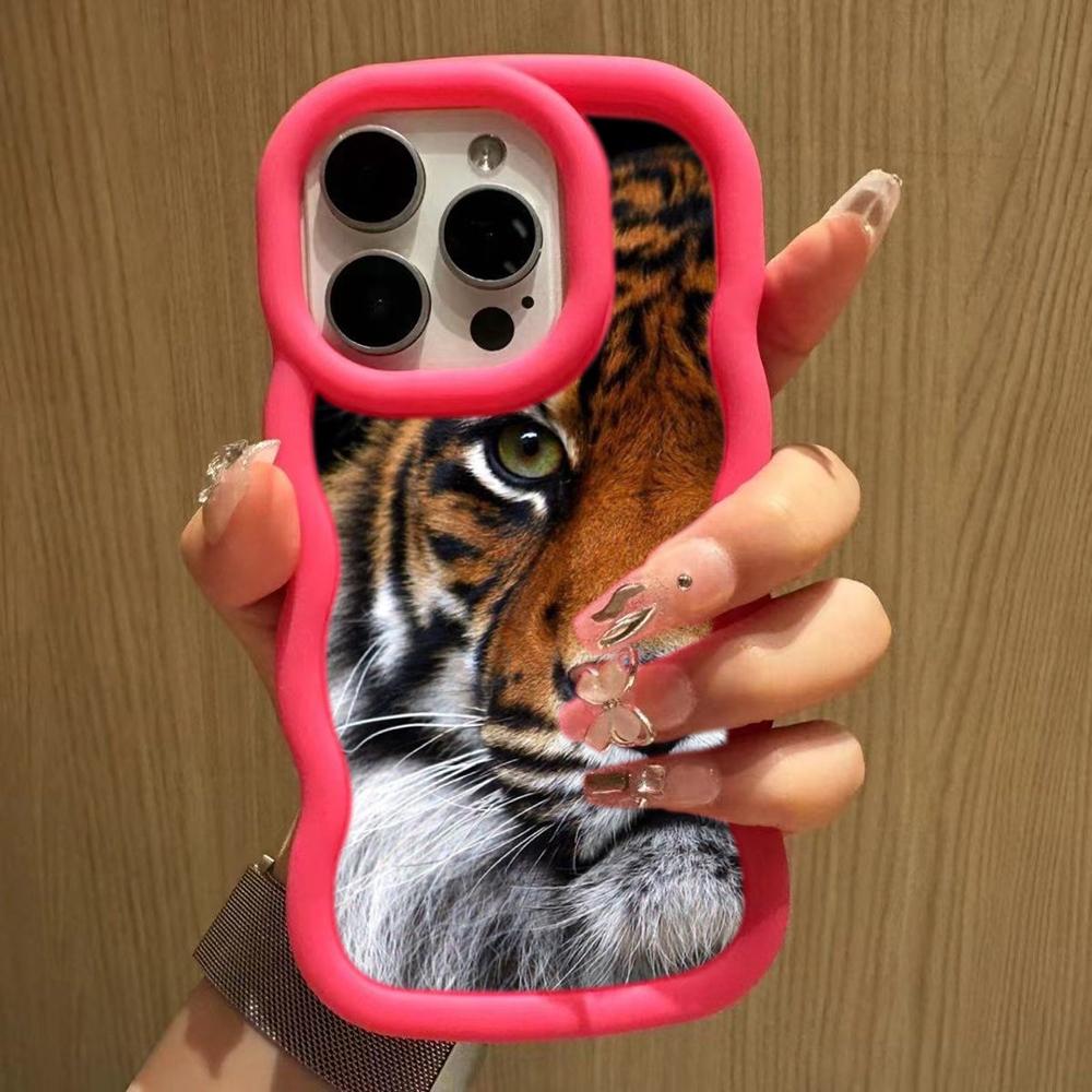 Ae99 Tigers Lion Love Design Art Protective Phone Cases for Samsung S24 Plus S23 Ultra A14 A55 A06 Honor X9b Motorola OnePlus Big Wave TPU Back Cover