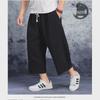 Men's Plus Size Cotton Linen Harem Capris: Lightweight, Loose-Fit Casual Pants
