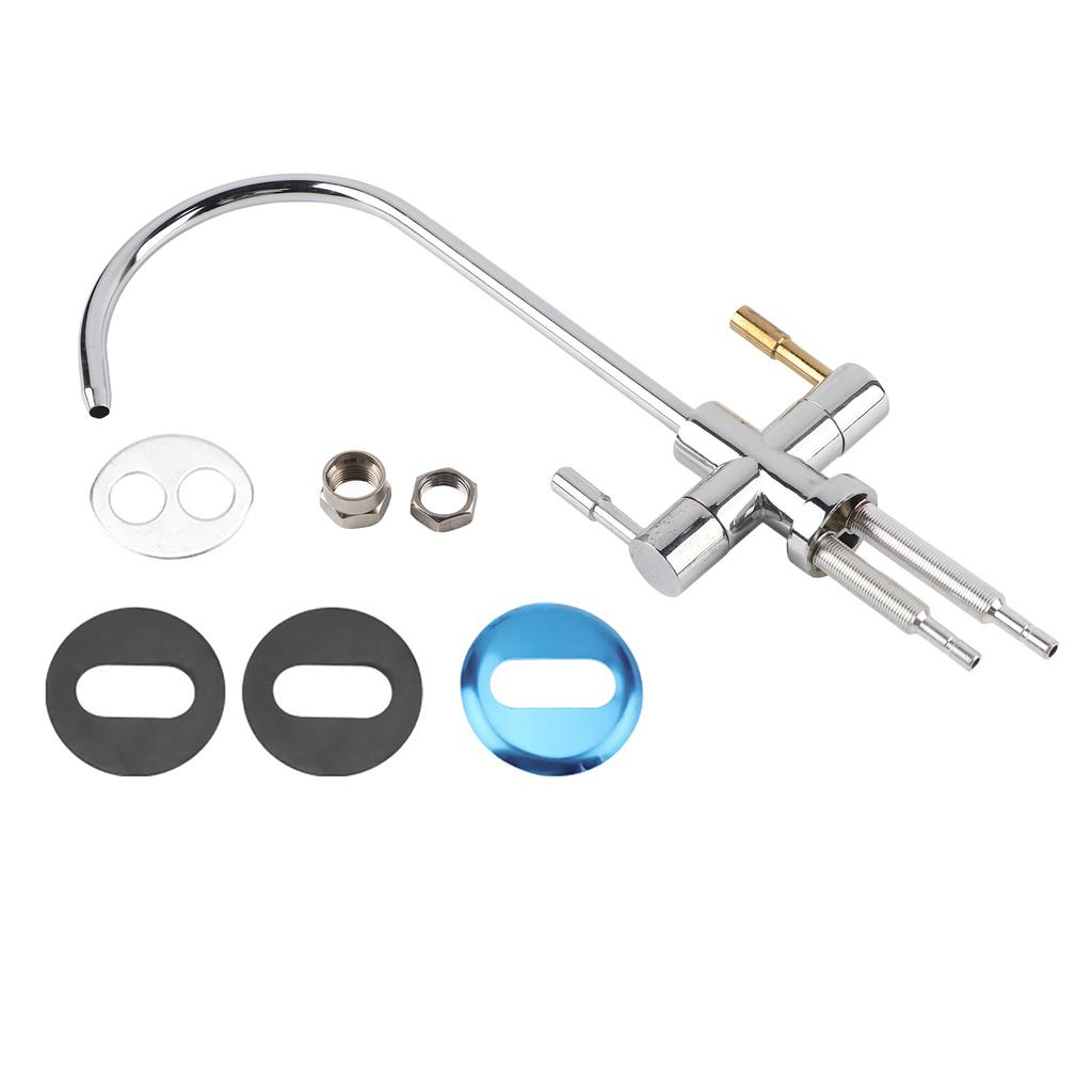 1/4"" кран для мойки с двумя отверстиями хромированный фильтр обратного осмоса для питьевой воды