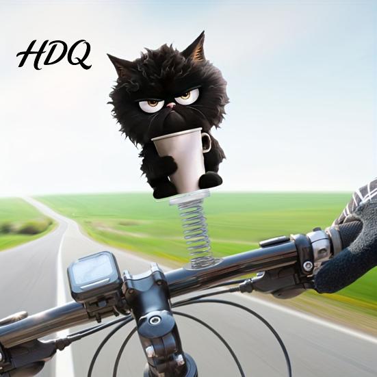 Vivid Kitten Figurines for Car Cute Cat Dashboard Decorations with Spring Swing Design 2D Flat Acrylic Ornaments Stable Self Adhesive Base