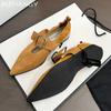 Pointed Toe Women Marie Jane Shoes Low Heels Fashion Buckle Shoes Autumn 2024 Trend New Designer Dress Woman Walking Zapatos