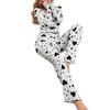 Women's Comfortable Love Print Long-sleeve And Long-pants Pajama Set