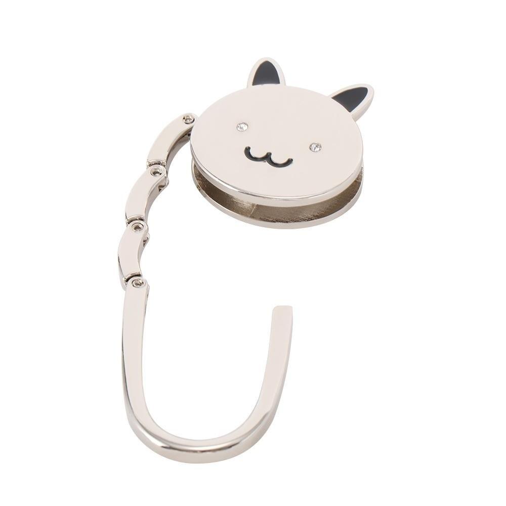 Metal Silver Tone Hook Cat Style Purse Hanging Hook Bag Holder Bag Hook Home Organization