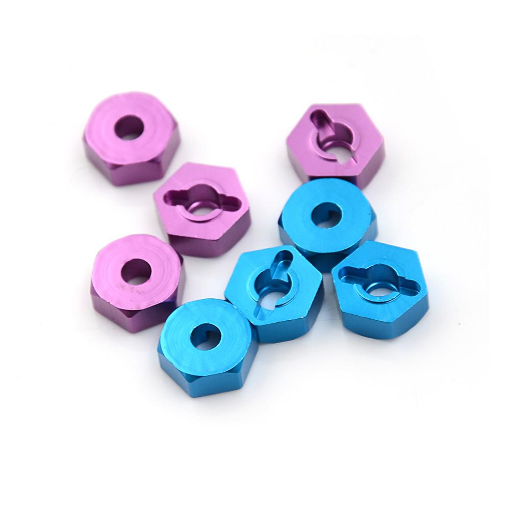 4pcs Aluminum Wheel Hex Nut With Pins Drive Hubs Upgrade Parts For Car Himoto 12MM 4P HSP 4WD RC 102042 1/10 Play Entertaining Safe Kid Friendly Fun