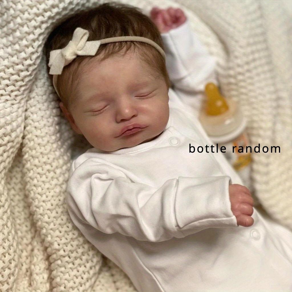 BZDOLL 1 шт. 19 дюймов 48 см Новорожденный Бебе (Тканевое тело, мягкие виниловые конечности) Спящий Реборн Кукла 3D-расписанная Кожа с Видимыми Венами Игрушка для Девочки Подарок