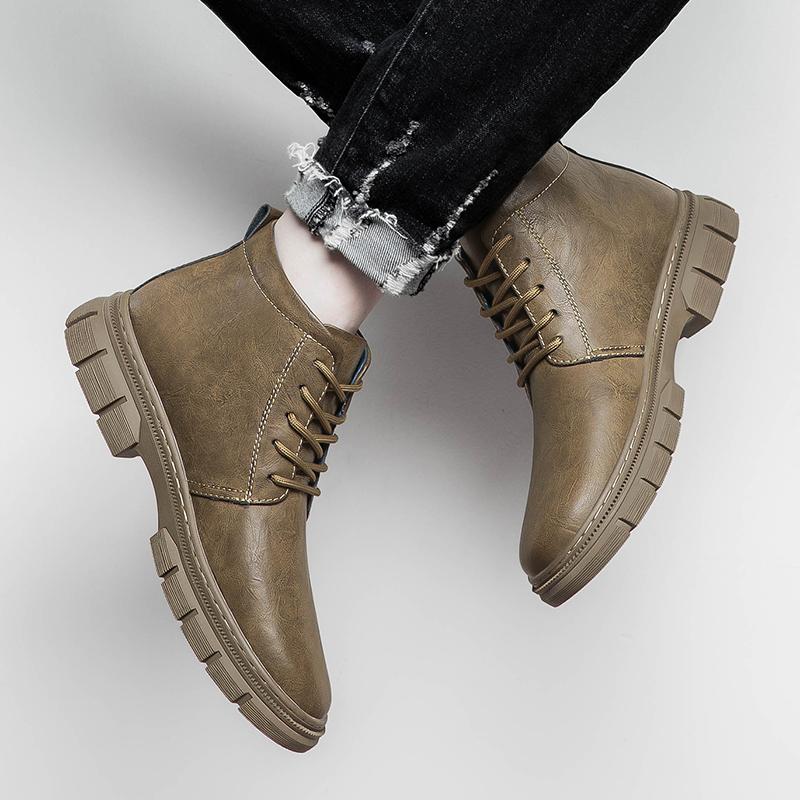 Модные мужские ботинки из натуральной кожи, роскошные кожаные ботильоны для мужчин с плюшевой подкладкой, теплые зимние мужские кроссовки для отдыха на открытом воздухе, размер 37-47