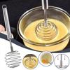 Handheld Spring Ball Whisk Stainless Steel Egg Beater Practical Stirring Rod Baking Tool