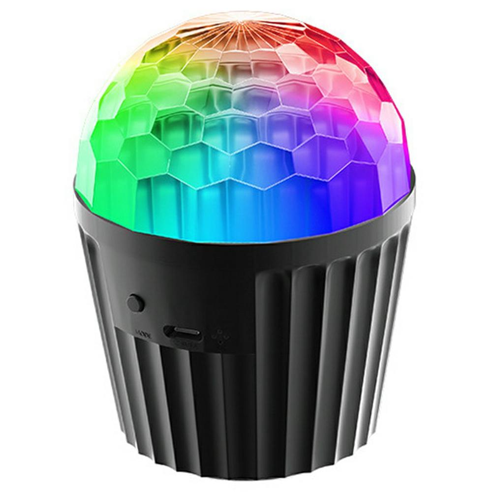 3W Sound Activated Striped Mini Magic Ball LED Light RGB Stage Lamp for KTV Bar (Without Remote)