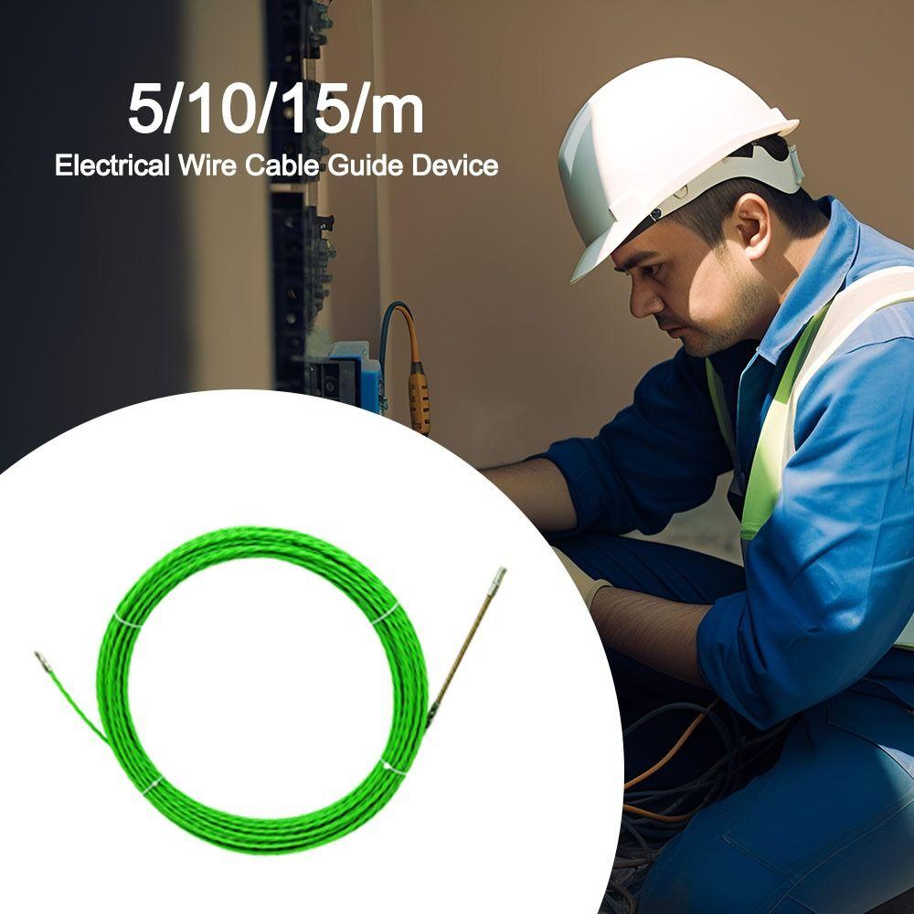 5-15M Cable Push Puller 4MM Extractor Glass Fiber  For Fiberglass Duct Rodder Wall Wire