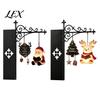 Hanging Night Lamp for Shelf 2PCS Christmas Bookshelf Lamp, Resin Santa Claus Elk Snowman Festive Atmosphere Table Light, Multi-Color Lighting
