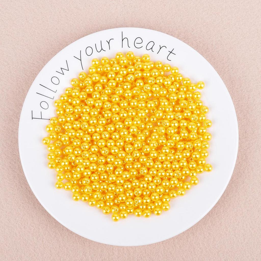 ABS Perforated Pearl-Like Beads for DIY Earrings, Bracelets, Ancient Style Hairpins