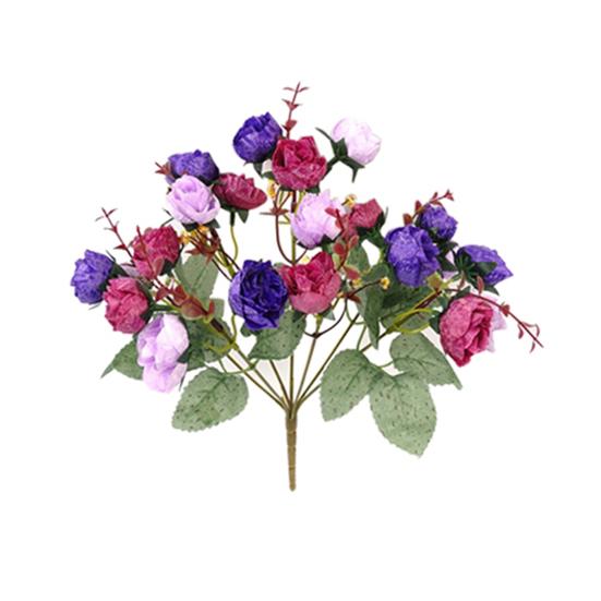 1 букет 21 голова искусственная роза шелковый цветок лист домашний декор свадебный декор