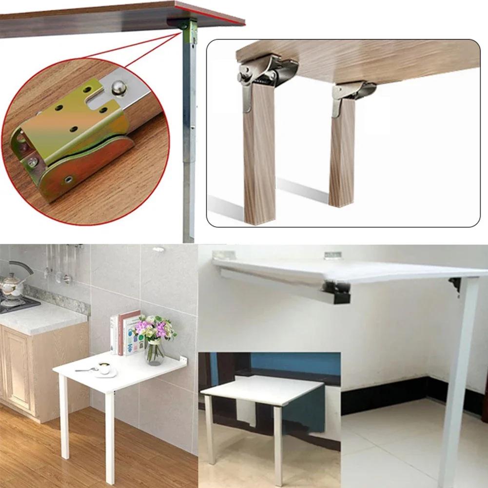 Folding Hinge Table 90 Degree Self-Locking Legs Chair Extension Fold Feet Hinge Sofa Bed Lift Support Hardware Accessories