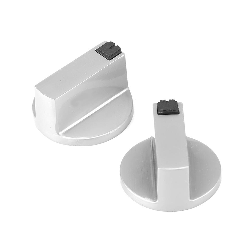2Pcs 6mm Zinc Alloy Home Kitchen Gas Stove Knobs Cooker Oven Cooktop Metal Switch Control