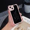 Ae79 femme каркасные черные мягкие чехлы для телефонов iPhone 16 15 14 13 12 11 Pro Max 7 8 Plus XR XS с ремешком на запястье, защитным шнурком для углов, задняя крышка