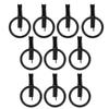 10PCS E Track O Rings Tie Down Anchors Heavy Duty Steel Secure Cargo in Trailers Trucks Working Load Limit 2500lbs Black