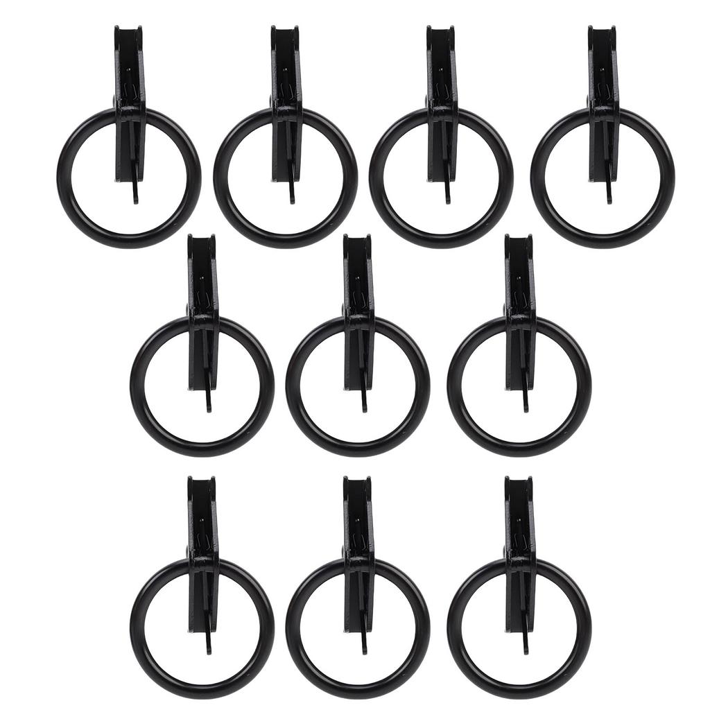 10PCS E Track O Rings Tie Down Anchors Heavy Duty Steel Secure Cargo in Trailers Trucks Working Load Limit 2500lbs Black
