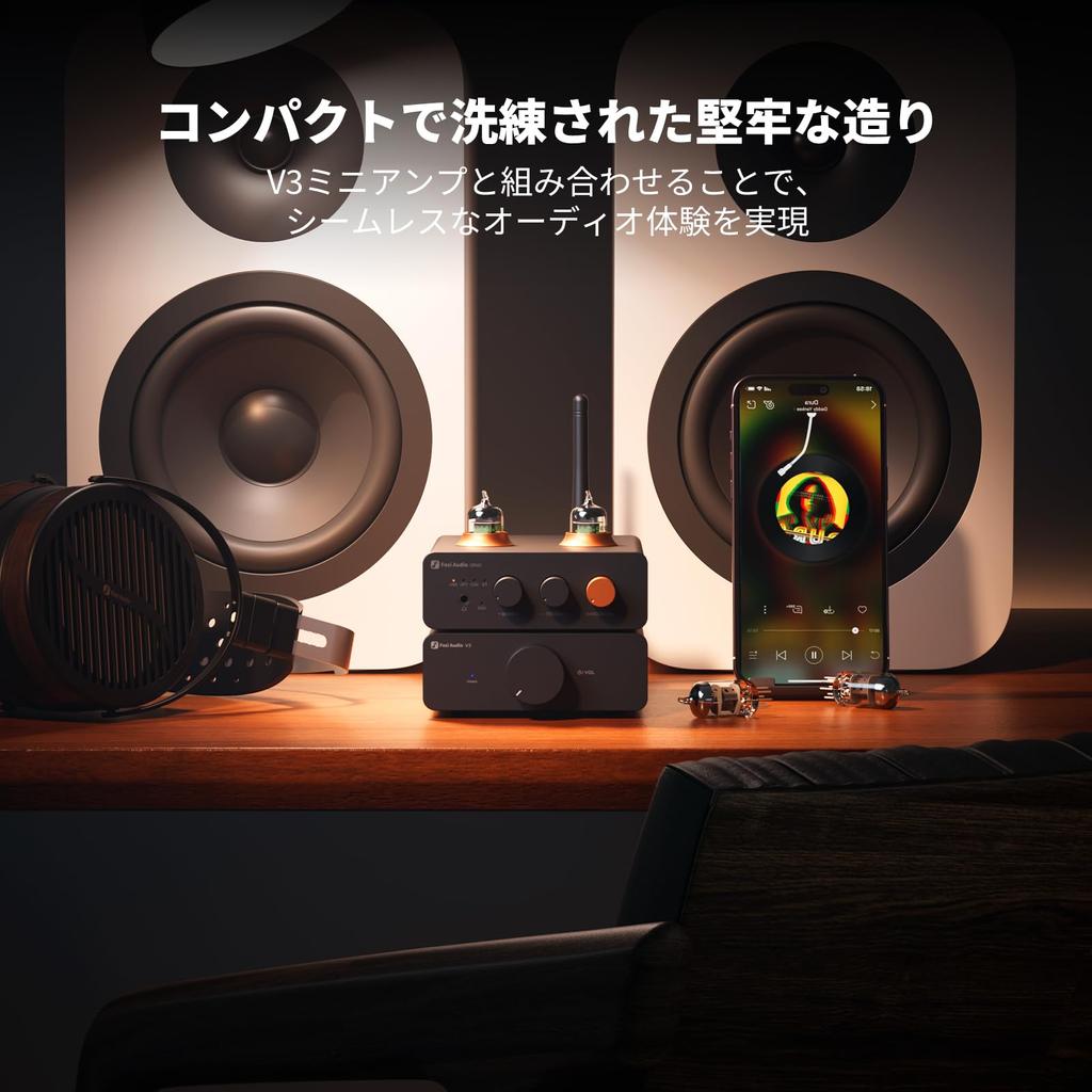 Fosi Audio GR40 Ламповый предусилитель с ЦАП Стереоусилитель для наушников Домашний аудио активный цифро-аналоговый аудиопреобразователь Вход предусилителя 3,5 мм