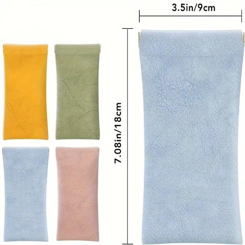 New Cortex Texture Glasses Storage Bag Shrapnel Mouth Automatic Closed Glasses Bag 18×9cm Glasses Case