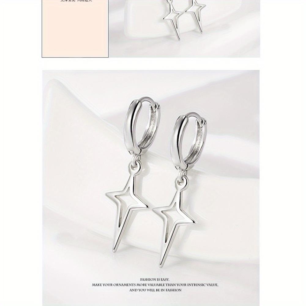 1 Pair of Romantic New Wave Mangosteen Earrings Female Cross Polaris Earrings Earrings Earrings Earrings Temperament Creative Personality Ear Jewelry