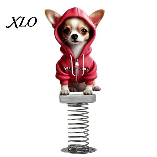 Decorative Figures for Car Center Consoles Cute Cat/Dog Dashboard Ornaments, 2D Flat Acrylic Decorations Spring Swaying Ornaments with Self