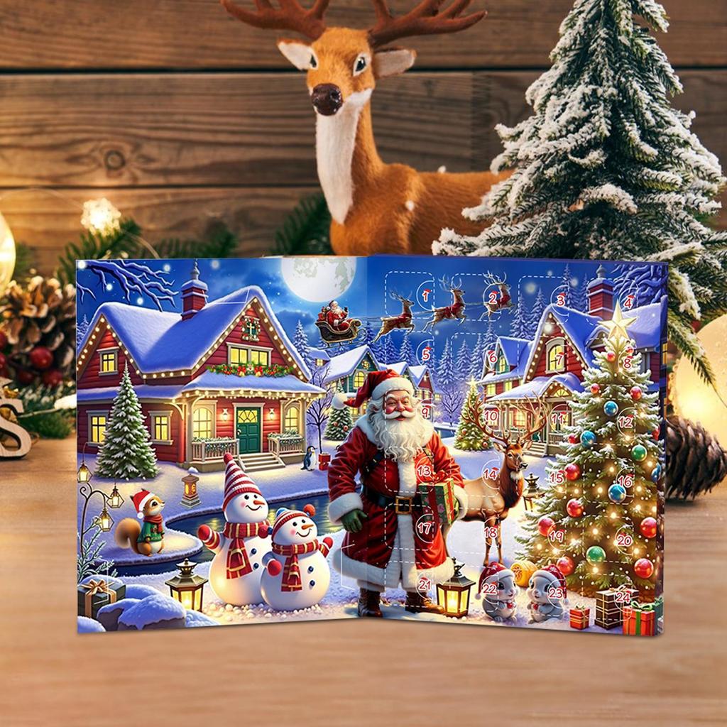 24 дня Рождественский обратный отсчет Адвент-календари Подарочная коробка 2025 Рождественский набор для изготовления ювелирных изделий Ювелирные шармы Набор для рукоделия