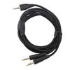 Headset Cable for MMX100 2m Length 3.5mm To Dual 3.5mm Plug PC Headset Replacement Cable Black