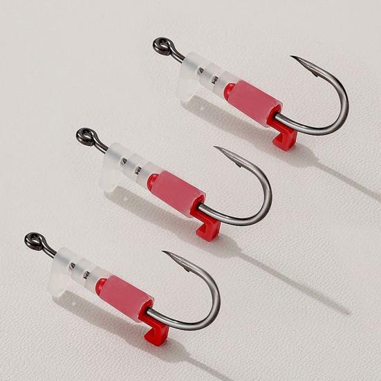 5/10Pcs Live Shrimp Fixing Hook Heavy Duty Steel Barbed Fishhook Freshwater Saltwater Catfish Bass Fishing Hook Fishing Accessories