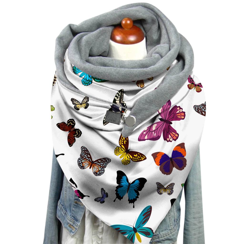Women Printing Scarf Fashion Retro Female Multi-Purpose Shawl Scarf