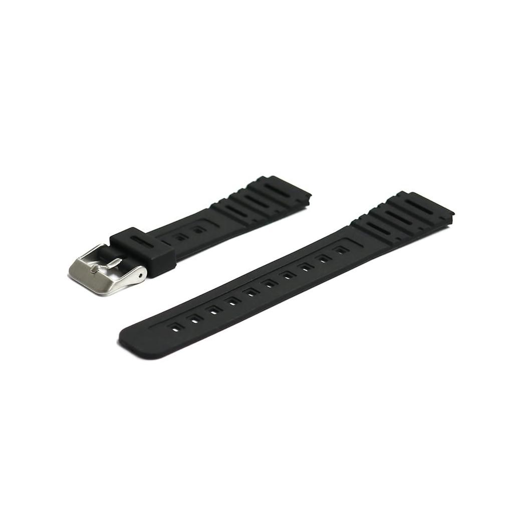 Casio AQS810W S800W SGW 300H 400H AE 1000 1300 1200 и т.д. Совместимый сменный ремень 18 мм резиновый [SOUBI] W-218 ca-023 (черный)