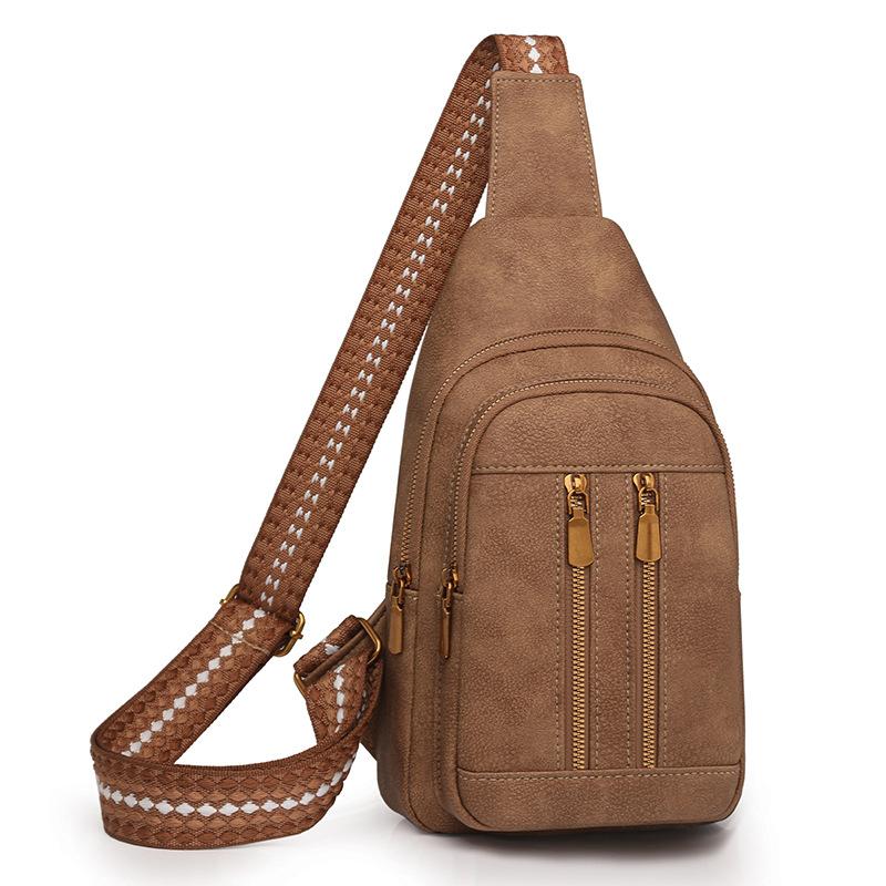 Большая вместительная ретро-сумка на грудь для женщин, сумка через плечо, дорожная сумка из искусственной кожи