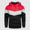 Spring and Autumn Men's Loose Casual Color Matching Hooded Sweatshirt