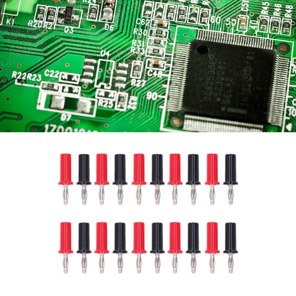 10 комплектов 4 мм латунный паяный штекер типа «банан» красный и черный J.10013