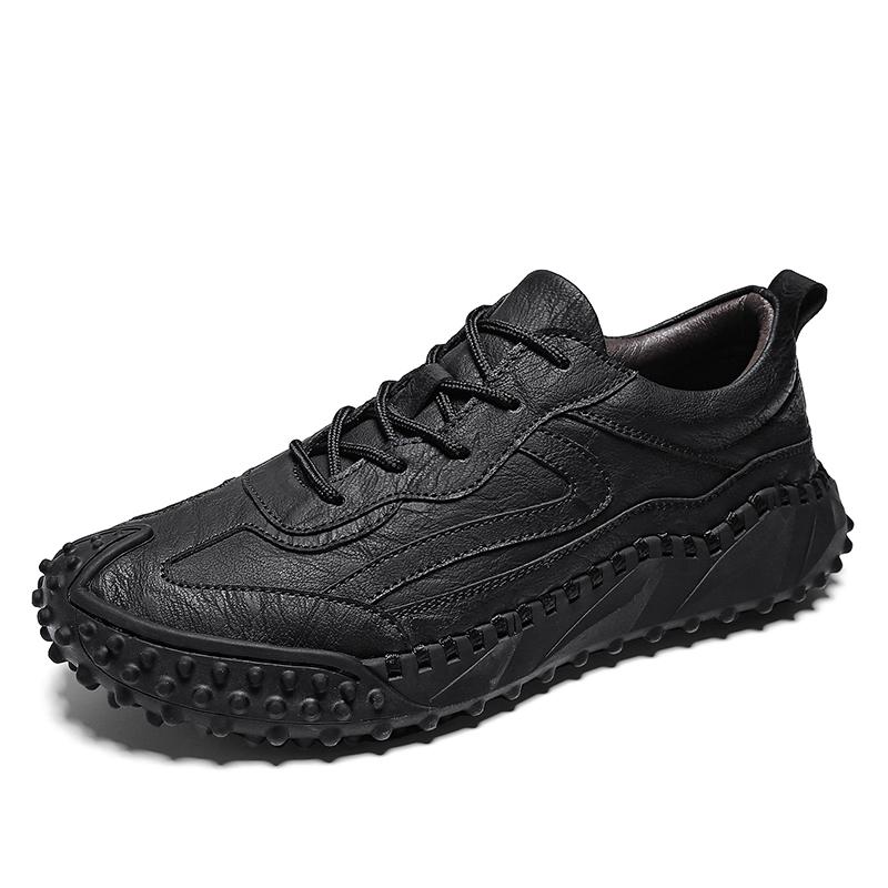 Fashion Leather Fashion Walking Shoes Breathable Men All-match Mens Sneakers Lace-Up Luxury Brand Men Casual Shoes Male Outdoor Footwear