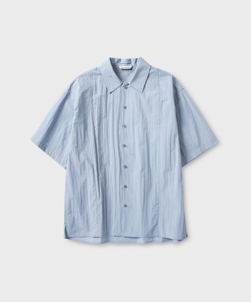 NONBLANK Natural Wrinkle Half Sleeve Shirt_Sky Blue