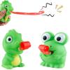 Frog Dinosaur Squeeze Toys, Tongue Sticking Out Pinch Squeak Sensory Toy for Party Favor, Novelty Relief Stress Fidget Toys
