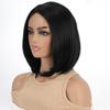 Женский синтетический короткий прямой парик BOBO, натуральные черные волосы, повседневный парик для косплея и вечеринок, термостойкое волокно