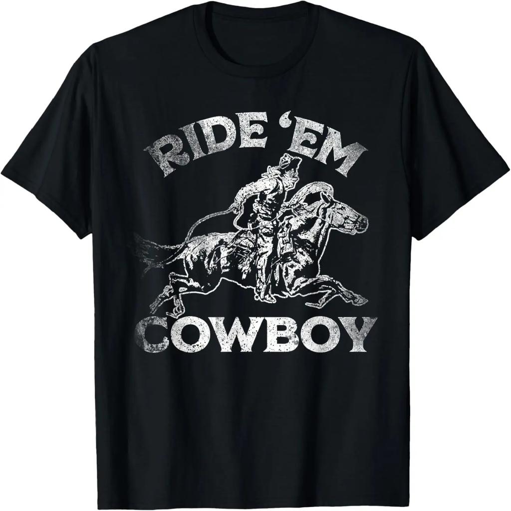 Винтажная ковбойская женская футболка 'Country Ride'em Cowboy Horse Riding'