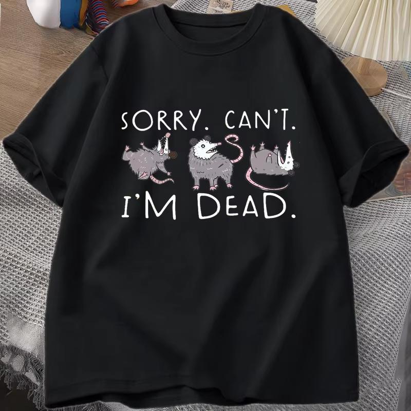 Футболка с опоссумом для любителя опоссумов, забавная графическая футболка, футболки при приступе тревоги, графические футболки с коротким рукавом, уличная одежда