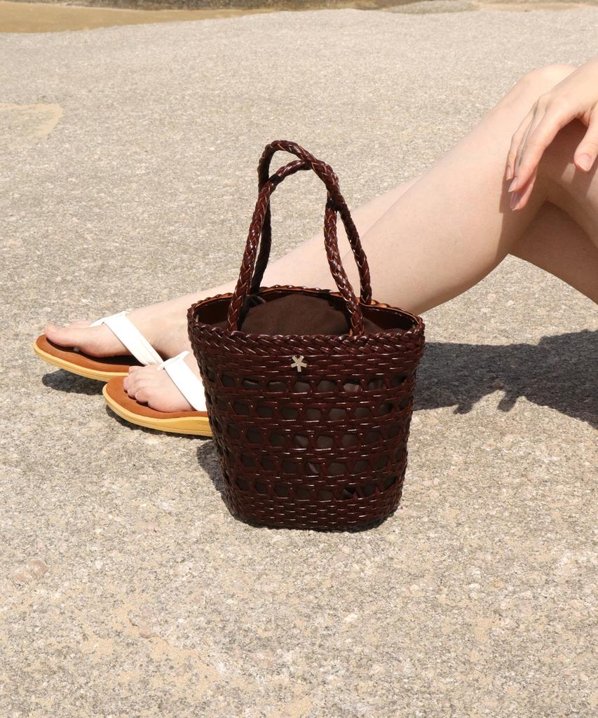 Elke Bloem Lagos Dark Brown Leather Tote Bag