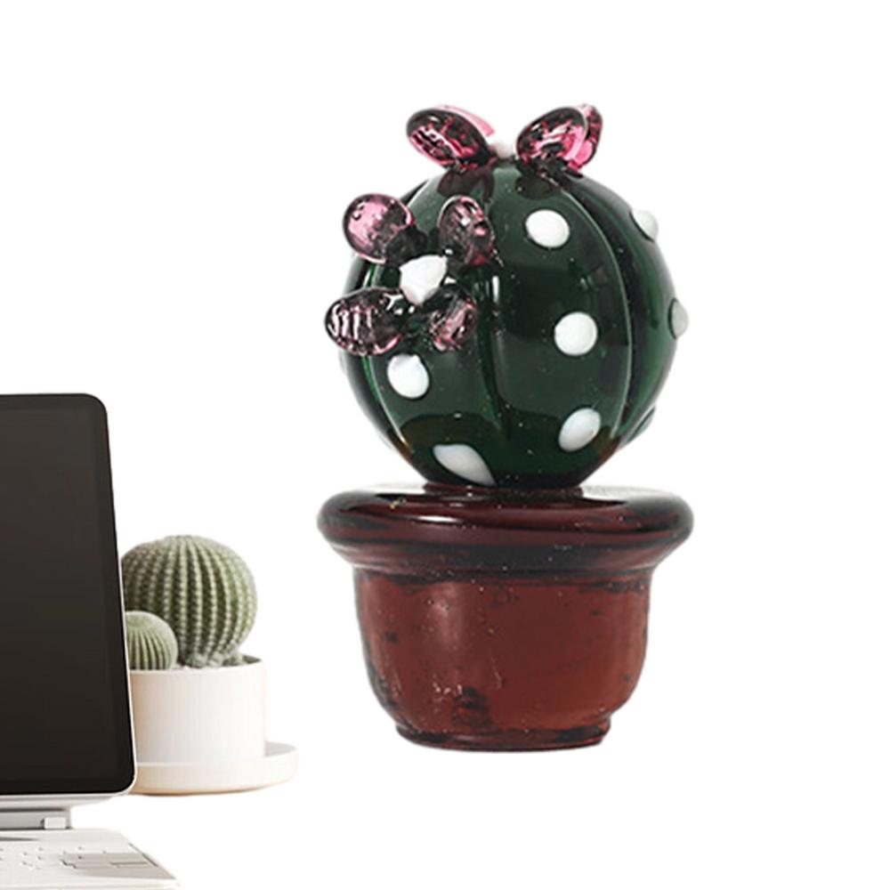 Мини-фигурки кактусов, украшения, стеклянный кактус, бонсай, декор, скульптуры и фигурки, настольные украшения, украшения для автомобилей и дома, игрушки