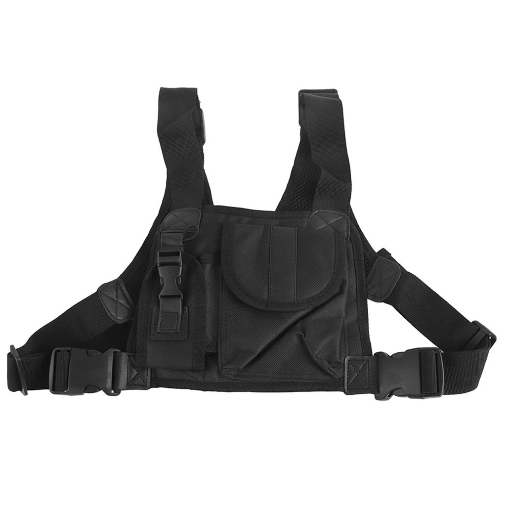 Two Way Radio Chest Pocket Pack Backpack Radio Accessory Pouch Holder Carry Case