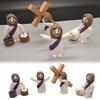 1/4 шт. Мини-фигурки Иисуса, очаровательный внешний вид, реалистичные маленькие статуэтки Иисуса, пасхальные украшения, религиозные подарки