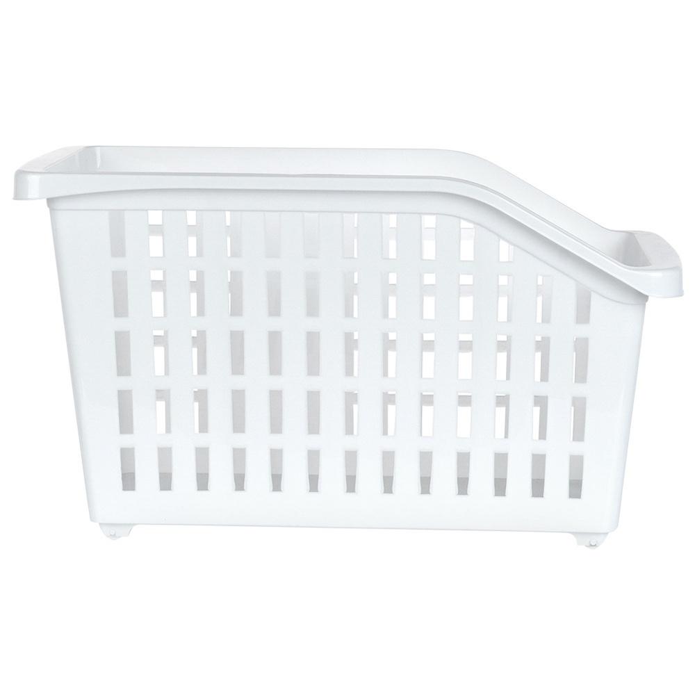 Storage Container On Wheels, White, Narrow, 13 L, 3 Pcs.
