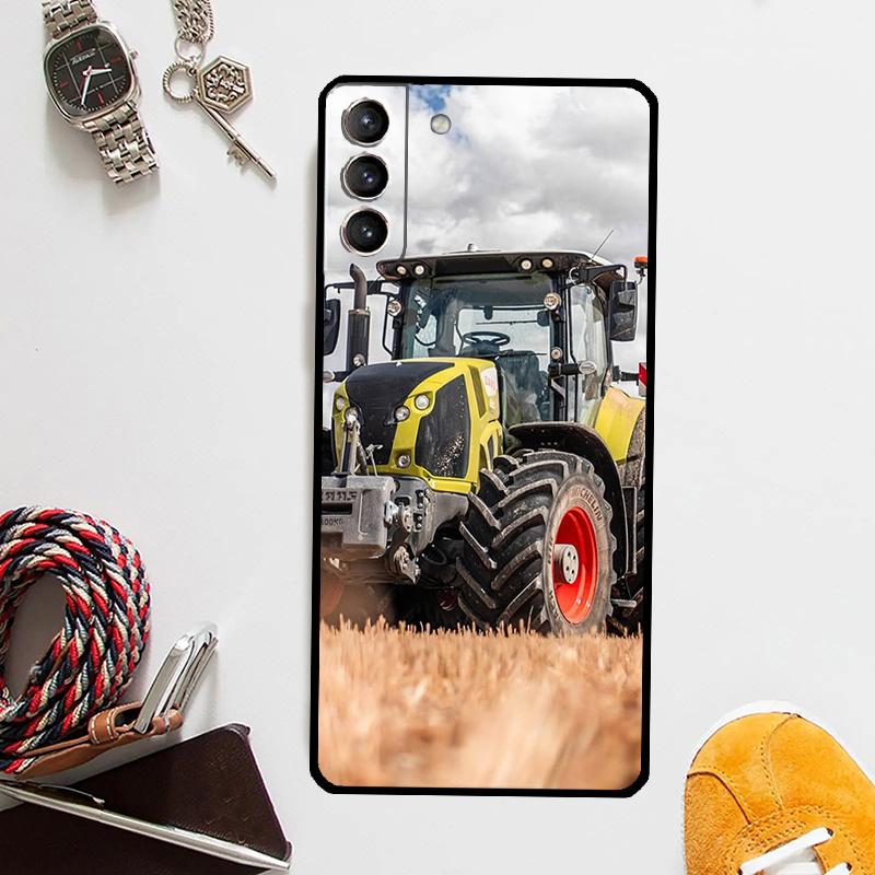 Фермерский трактор Чехол для Samsung Galaxy S24 Ultra S23 S22 S21 Plus S20 FE S8 S9 S10 Note 10 20 Ultra